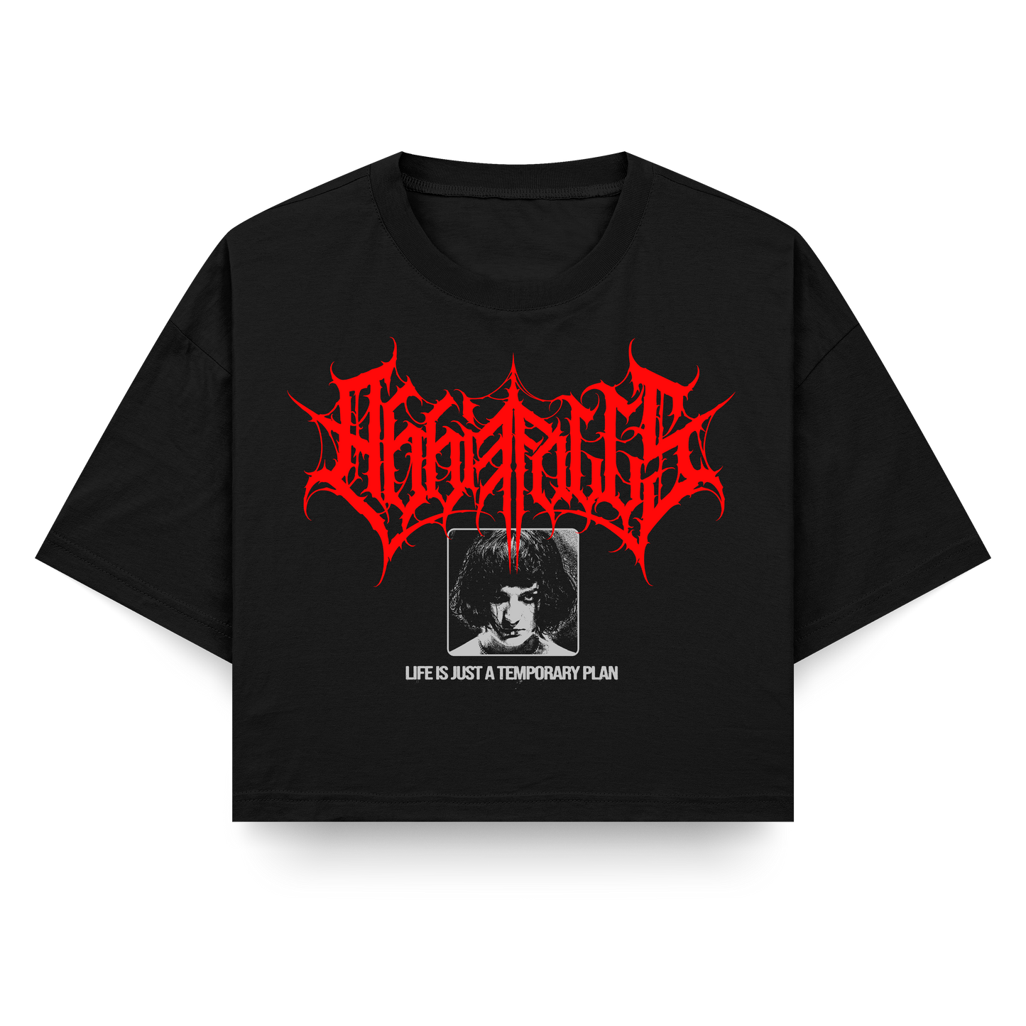 Black "LIJATP" Crop Top