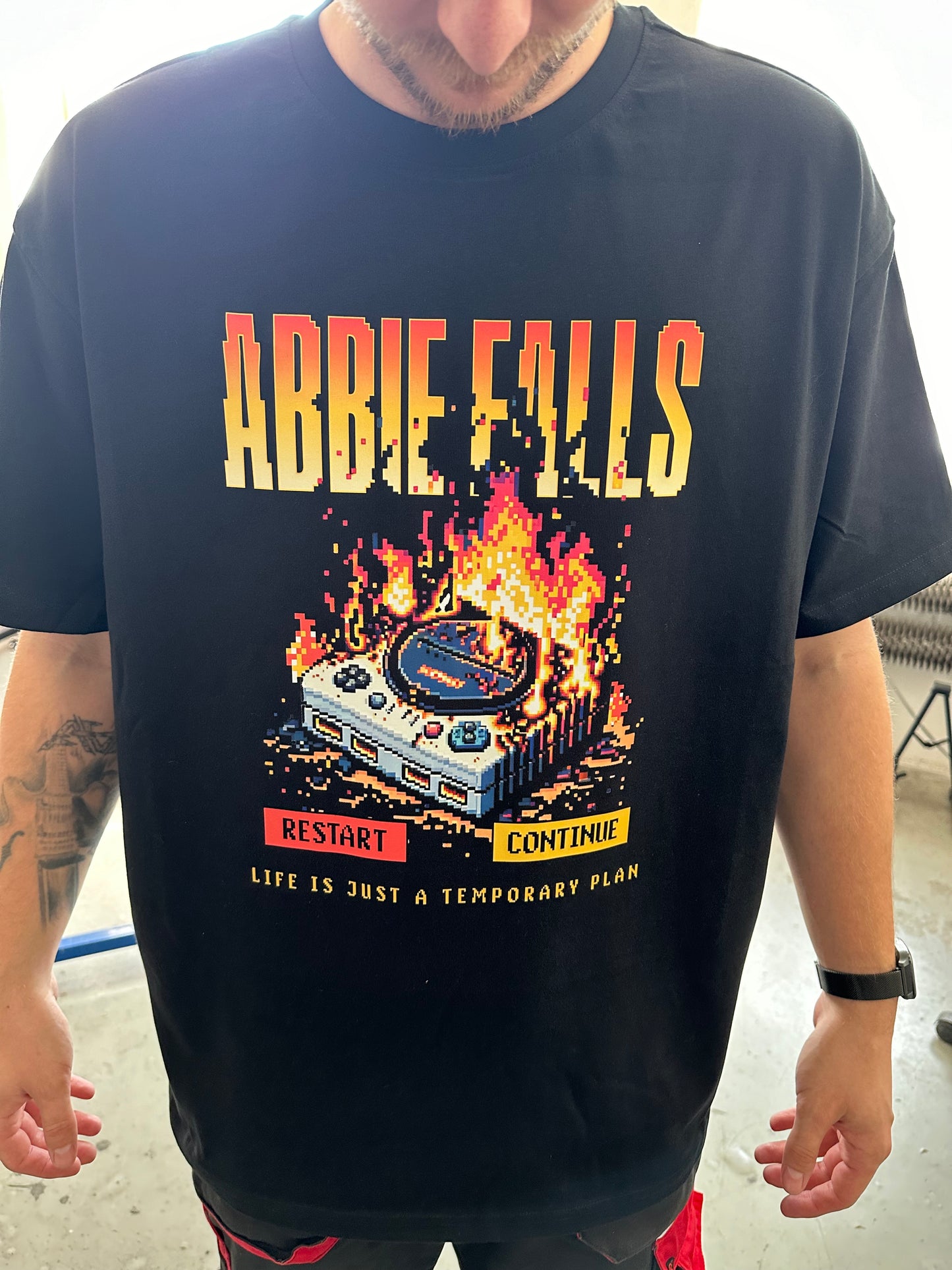 Oversize Black "LIJATP" T-Shirt