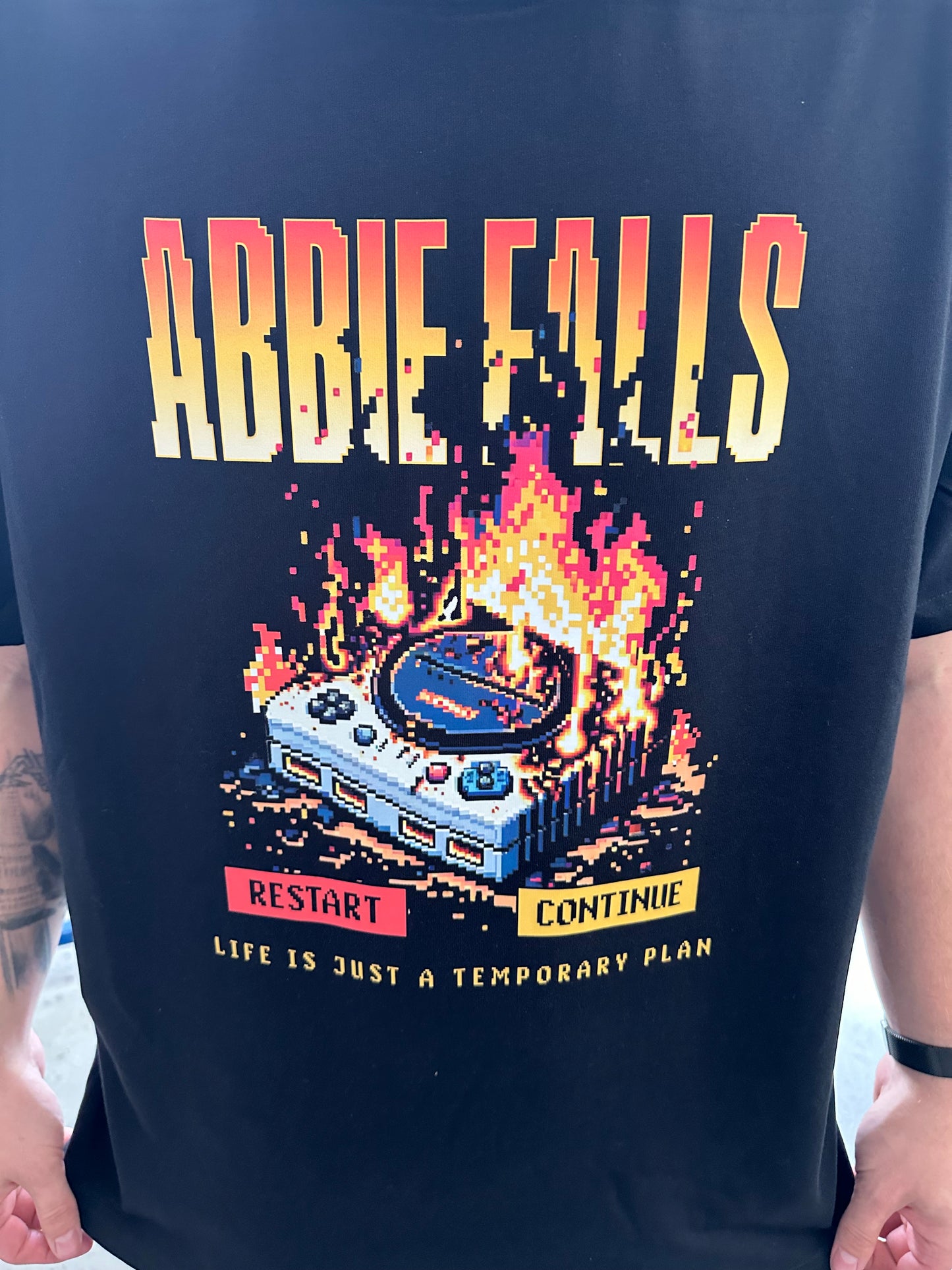 Oversize Black "LIJATP" T-Shirt